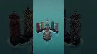 NEW AGAIN: Matrix mod with different colors!🤩🥳 #shorts #gaming #townscaper
