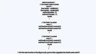 Issue with Custom View Position Jump when Changing Pivot Point