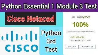 Cisco Python Essentials 1 Module 3 Test Answer (100% Right) marks || #Cisco Netacad🎥