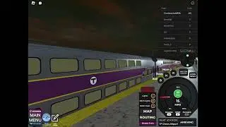 MBTA GP40MC enters T.F. Green airport station (Providence line train sim)
