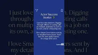 Actors are loving how CastmeNow writes smart, personalized cover letters from their own notes, and