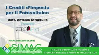 Crediti d'imposta: In quale percentuale massima il fotovoltaico va nel 4.0?