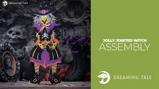 SVG File - Jolly Jointed Witch - Assembly Tutorial (For Cricut, Silhouette, and ScanNCut)