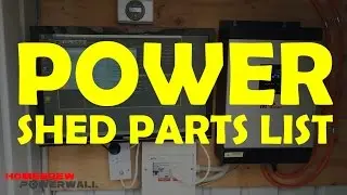 18650 Power Shed Parts list and software rundown