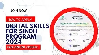 Digital Skills Sindh Program 2024 | How to Apply Online #governmentjobsportal