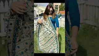 plain suit with printed dupatta#shorts #fashiontalk
