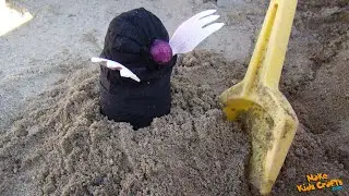 The mole | Paper Cup Animal | Playing in the sandbox | Playing in the garden | Mole mound | Toy