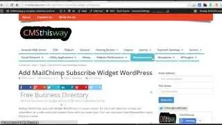 Add MailChimp Subscribe Widget WordPress
