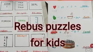 Brain Teasers Puzzles # Rebus puzzles for Kids (5 - 8yrs)