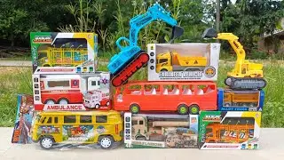 Mencari Mainan Truk Tangki, Mobil Balap, Bus Telolet, Excavator Beko, Truk Oleng, Damkar, Crane