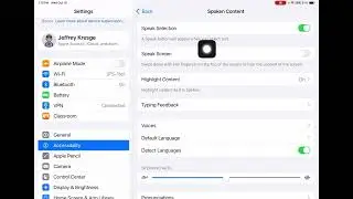 iOS 18:  Accessibility Speaking Features on iPad
