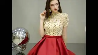 Chic / Beautiful See-through Burgundy Satin Prom Dresses 2020