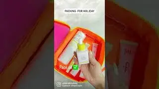 Packing for holiday #skincare ✅