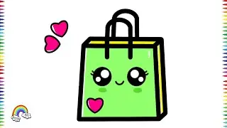 How to draw Shopping Bag Drawing easy | Bag Drawing easy step by step drawing for All | Cute Drawing