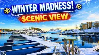❄️ Winter Madness! Scenic Harbor View You Won&rsquo;t Believe🌊✈️🛳️ #vlog #travel #fyp #explore #video #wow