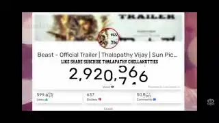 BEAST TRAILER  LIVE COUNT...