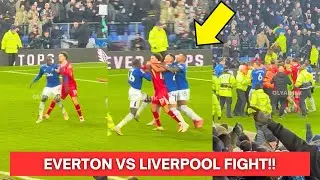 Everton vs Liverpool Players FIGHT At Full Time!