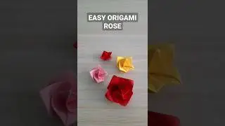 Easy Origami Rose #shorts #origami #rose #easy #papercraft