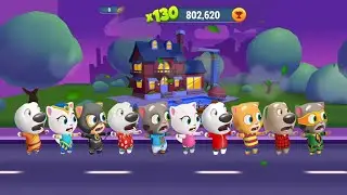 Talking Tom Gold Run All Characters Unlocked in Las Vegas - Final Boss Fight - Catch The Raccoon