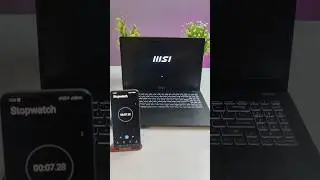 Booting Time Of Msi Modern 15 Laptop #shorts