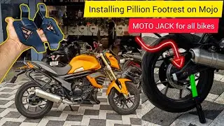 Paddock ഇല്ലാതെ വണ്ടി പൊക്കാം🔥 PillionFootrest For MahindraMojo🥵🔥