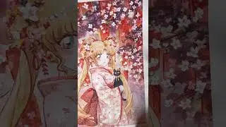 Фестиваль красных фонарей. #такарисует #hs #takashiro #Акварель #card #открытки #sailormoon