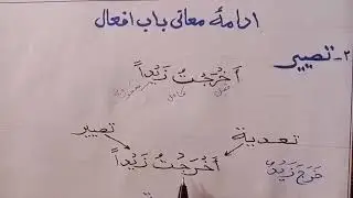 درس چهاردهم صرف: آموزش معانی يا خاصیت باب افعال مانند: تصییر. و عموم و خصوص من وجه چیست، «قسمت دوم»