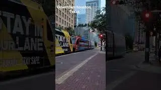Metro rail in Downtown Houston, Texas