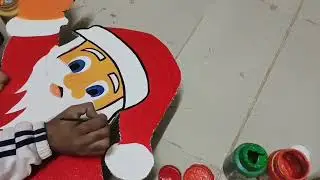 How to make Santa Claus with cardboard sheet