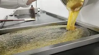 Handmade Candy Making Stage 1. Pouring and Cooling.