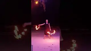 KOH RONG ISLAND BY NIGHT - BEACH FIRE SHOW - CAMBODIA