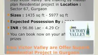 Ireo Victory Valley luxury project Sector 67 Gurgaon Residential