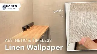 Aesthetic, Cozy, and Timeless Home Decor Tips! Use Linen Fabric Wallpaper from Honpo