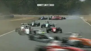 MRF Formula 2000 Series 2018. Race 3 Madras Motor Race Track. Start Crash