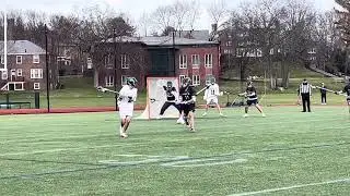 Belmont Hill v. Deerfield (3/26/25) - 3rd qtr. Goal for Deerfield&rsquo;s Jack Borg. Deerfield won 14-10