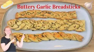 Buttery Garlic Breadsticks  | No Yeast  | Easy Side Dish