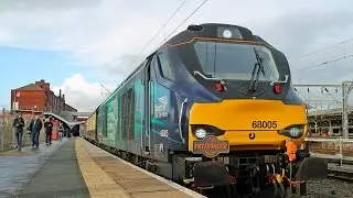 DRS Class 68's & 37's at Crewe Station 16/2/2015
