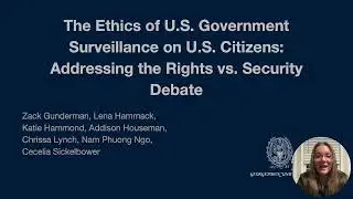 The Ethics of US Government Surveillance on US Citizens: Addressing the Rights vs. Security Debate