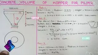 how to calculate volume of Hopper