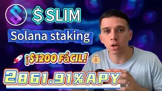 SLIM staking explicado &mdash; Solanium Solana que generan 2861.91% APY reales