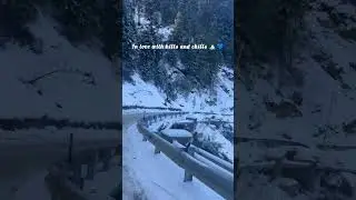Walking where winter writes poetry 🌨️#narkanda #shimla #hillstation #snowfall #pahad #youtubeshorts