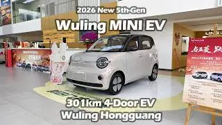 2026 New 5th-Gen Wuling Hongguang MINI EV 301km 4-Door Premium Edition in-depth Walkaround