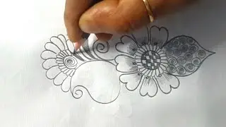 Easy mehndi drawing||very simple pencil mehndi design||Mehndi drawing||