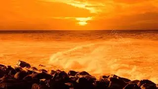 Sunset In Ocean | Ocean Waves | Intro Template Green Screen