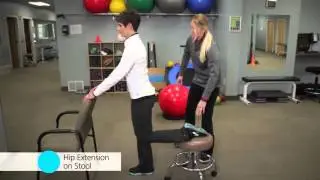 Hip Arthroscopy Rehab Phase II  Hip Extension on Stool