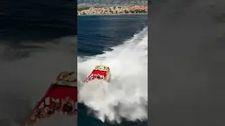 Would you try this ride?! 😲😲🤣#boatride #boatrides #firstboatride #airboatride