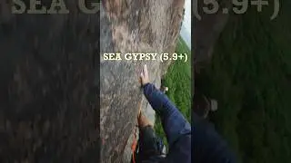 Sea Gypsy (5.9+), South Wall #climbing #maine #rockclimbing #tradclimbing