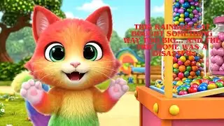 This Rainbow Cat Bought Something WAY Too Big… and the Trip Home Was a Disaster