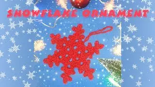 How to Crochet a Snowflake Ornament ❄️ in JUST 10 MINUTES! 😀 Crochet for beginners &hearts;&hearts;&hearts; Easy tutorial