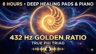 432 Hertz Golden Ratio Frequency Music &bull; True Phi Triad &bull; Deep Healing Pads & Piano (8 Hours)